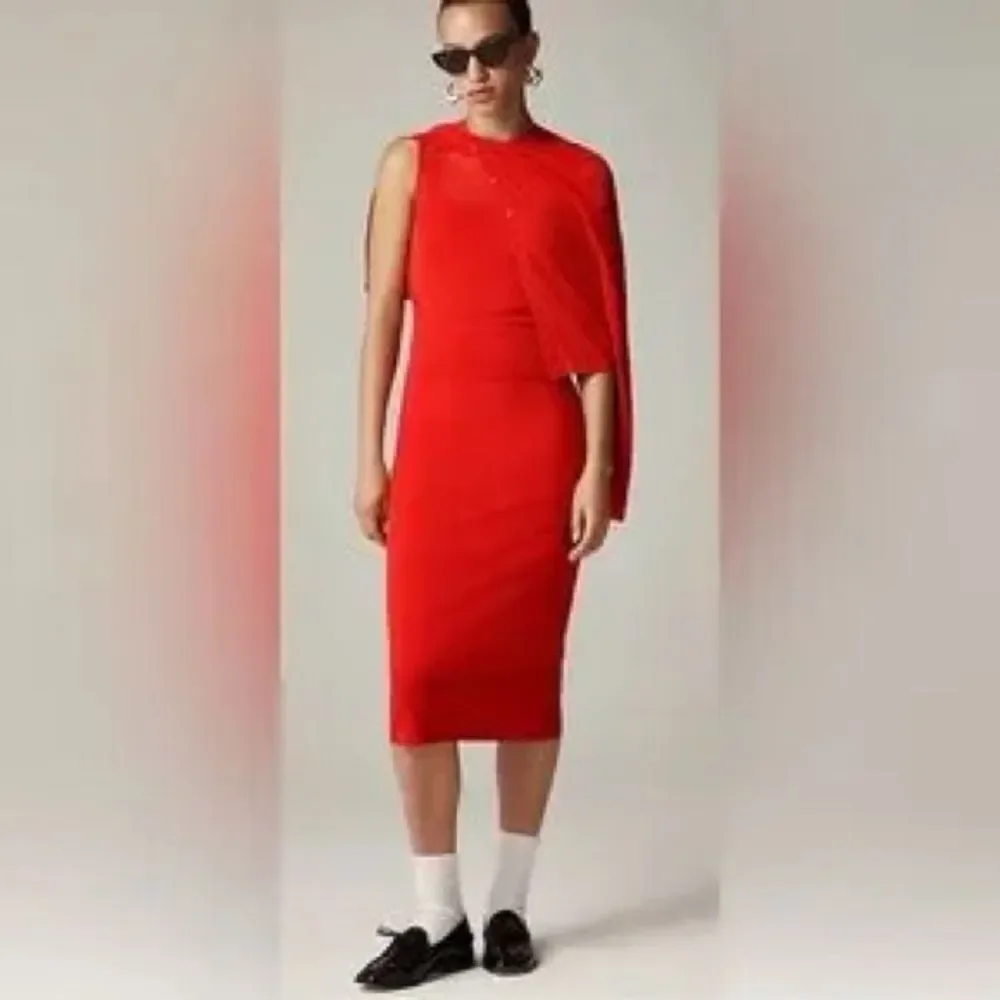 NWT J CREW Gauzy sweater shell in red